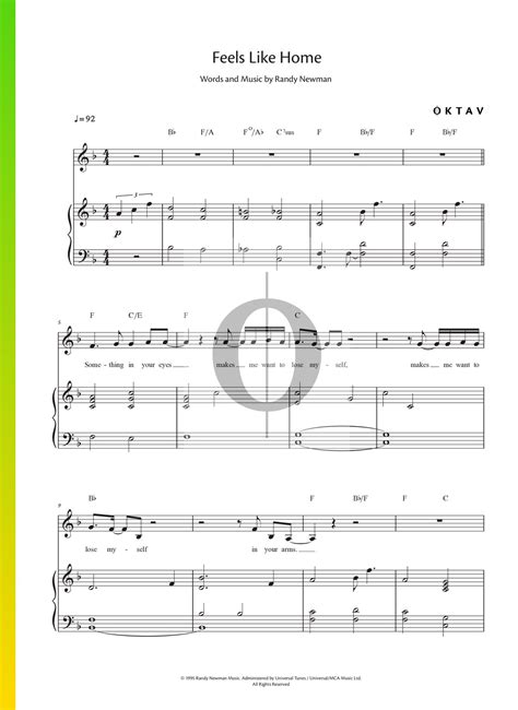 Feels Like Home Sheet Music Piano Voice Pdf Download And Streaming