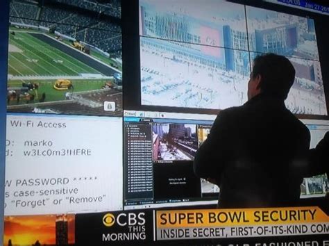 Cbs Accidentally Broadcasts Super Bowl Securitys Wi Fi Password On