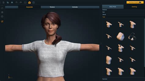 It provides assistance to create realistic characters for free. 3D Character Creator