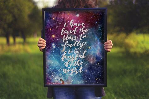 Starry Night Deep Motivational Quote Galaxy 8x10 Inch Poster Etsy