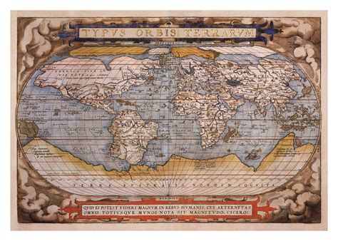 Mappa Antica Mondo Stampa Mappe Depoca Mappe Antiche Mappa Vintage
