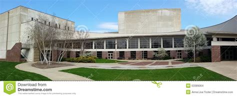 Goshen College Music Center Panorama Spring Stock Photo Image Of