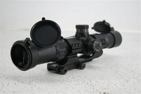 Barska 1 4x28 Ir Hunting Scope Black W Attached Cantilever Mount Angled