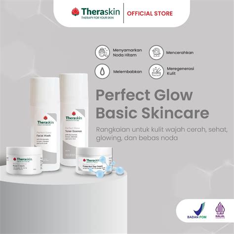 Jual Theraskin Perfect Glow Basic Skincare Paket Basic Glowing Untuk