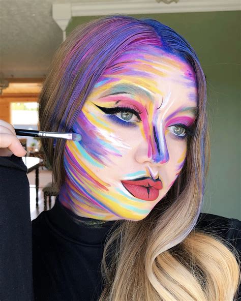 Makeup Look Inspired By Acrylic Portraits And Pop Art Rwoahdude