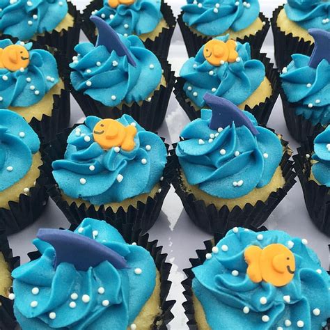 Kylie On Instagram Under The Sea Themed Mini Cupcakes Mini Cupcakes