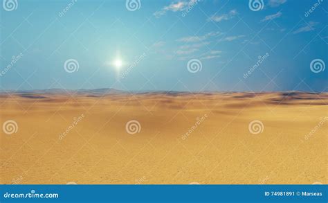 Sandy African Desert Daytime Stock Illustration Illustration Of