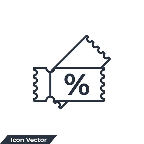 Coupon Icon Logo Vector Illustration Discount Coupon Symbol Template