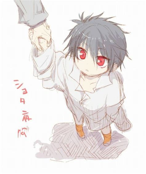 Anime Little Boy With Black Hair And Red Eyes Anime