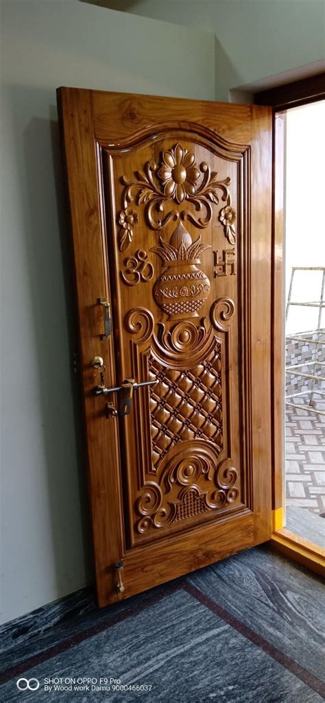 These wood carving designs are made with carving machine. Rananath #sir #tür | Door glass design, Single door design ...