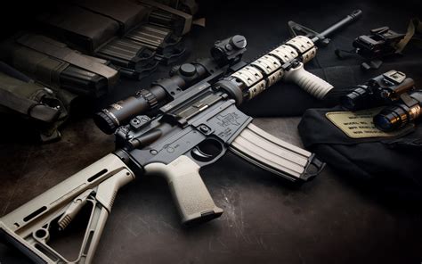 Free Download M4a1 Weapon Gun Military Rifle Police F Wallpaper