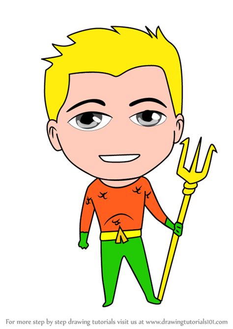 How To Draw Chibi Aquaman Chibi Characters Step By Step