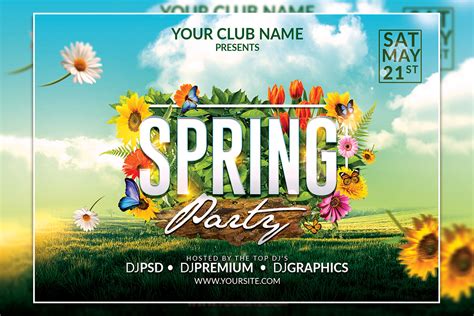 Spring Party Flyer Template Graphic By Tebha Workspace · Creative Fabrica