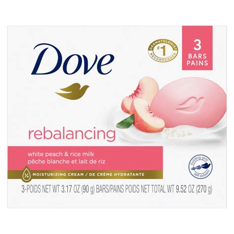 Dove Rebalancing Soap Bar White Peach And Rice Milk Shop Hand And Bar