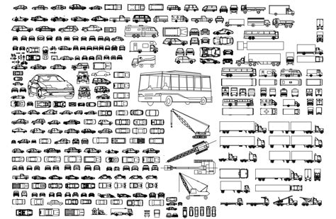 Different Types Of Vehicle Autocad Blocks Cad Drawing Cadbull