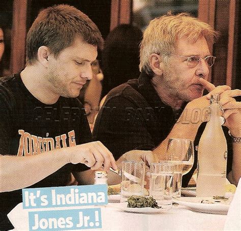 Raiders of the lost ark. Harrison Ford out to lunch with son - Moms & Babies ...