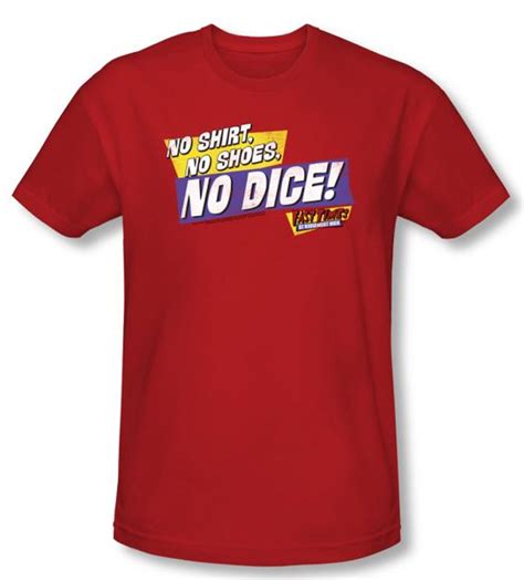 Fast Times At Ridgemont High T Shirt No Dice Adult Red Slim Fit Shirt