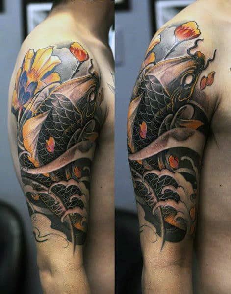 Now that you already know what each direction and color of a koi tattoo means, you might be wondering how you can combine them to use as a body art to show a bit of yourself. 50 Koi Fish Tattoo Designs For Men - Japanese Symbol Of ...