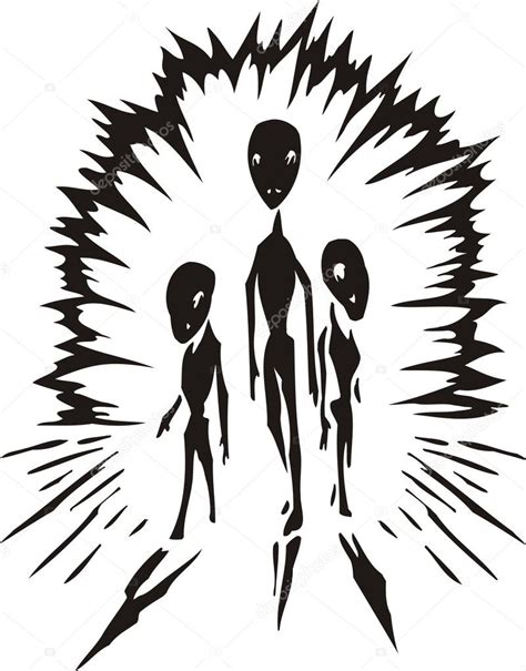 Landing Of Three Aliens — Stock Vector © Digital Clipart 1916799