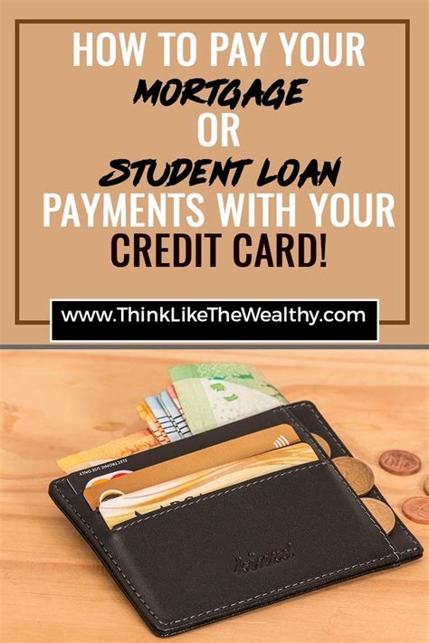 Should i make my student loan payments with credit cards to earn rewards? One question that often comes up is how do you use a credit card to make your mortgage or ...