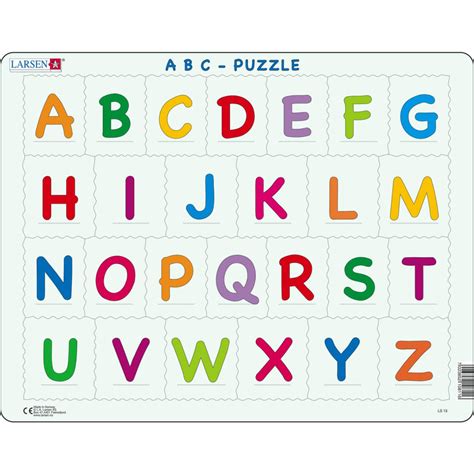The letters of the alphabet that are used least frequently in the english language are q, j, z and x. Larsen Puzzle Alphabet, 26 Teile