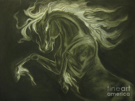 Nightmare Horse Drawing By April Johnson
