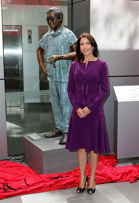 Crown Princess Mary Of Denmark Unveils A Statue Of The Late Dr Victor