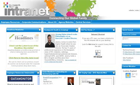 Hhnas Colorful Intranet Design Engages Healthcare Employees