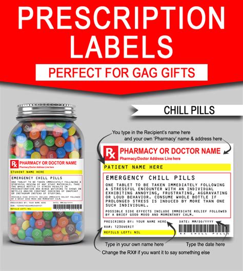 Free Printable Candy Prescription Labels Printable Templates