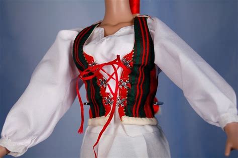 traditional costume from dalarna region of sweden in floda dala style front of vest over
