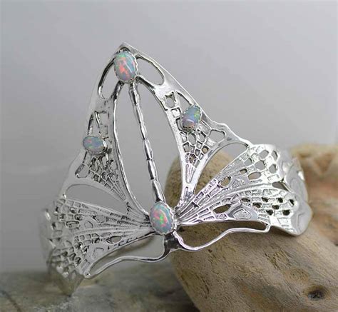 Sterling Silver 925 Dragonfly Cuff Bracelet Adjustable With