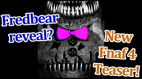 Fredbear Revealed New Fnaf 4 Teaser Image Youtube
