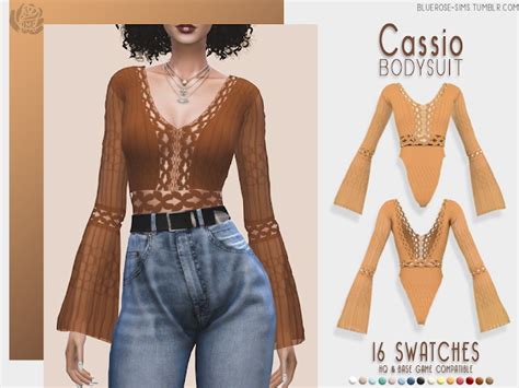 Cassio Set Bodysuit And Shorts At Bluerose Sims Sims 4 Updates