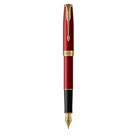 Parker Sonnet Fountain Pen Red Gold Trim