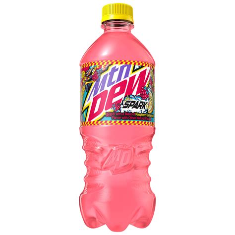 Mountain Dew Spark Raspberry Lemonade Soda Pop 20 Oz Bottle