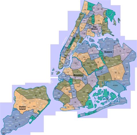 A Map Of New York Citys Neighborhood Names Maps On The Web