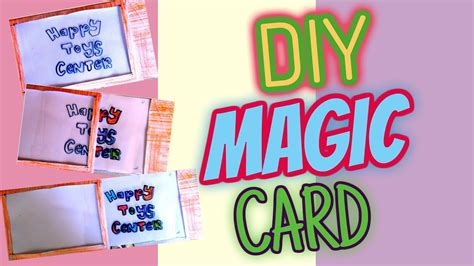Diy Amazing Magic Card Easy Paper Crafts Happy Toys For