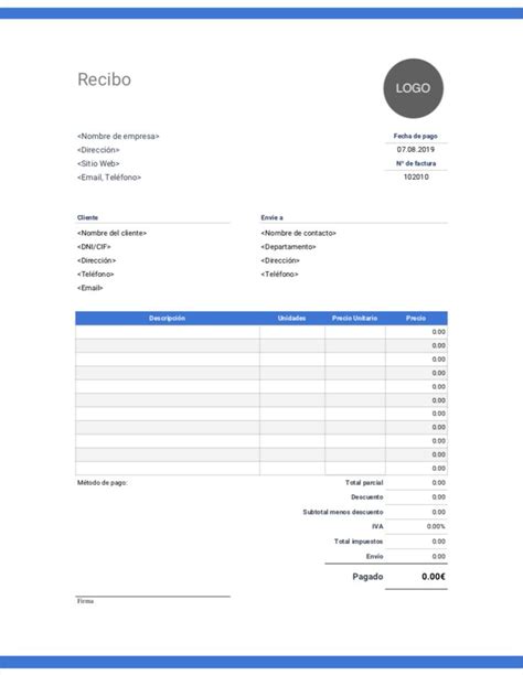 Plantilla Recibo Descarga Gratis En Invoice Simple Estimate