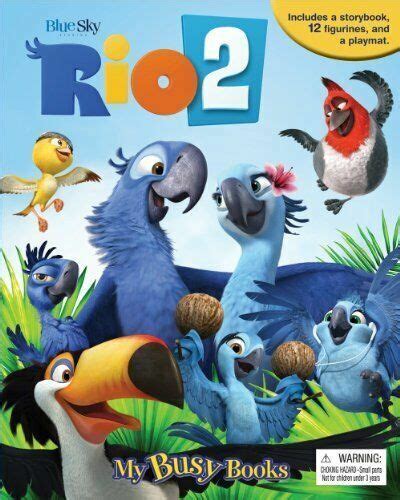 Rio 2 My Busy Books Storybook 12 Figurines Playmat Phidal 2014 Ages 3