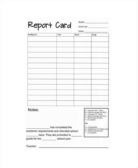 36 How To Create Homeschool Report Card Template Elementary In Word For