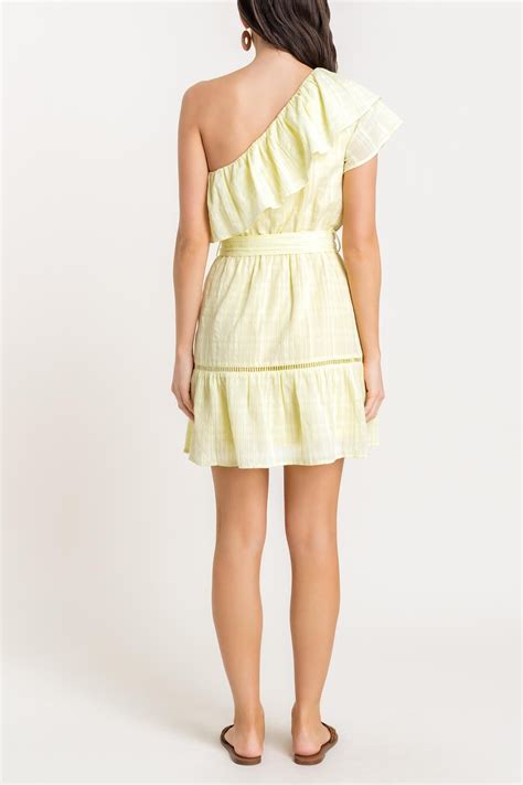 Pale Yellow One Shoulder Dress S In 2021 Dresses One Shoulder