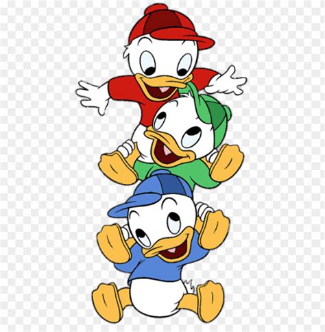 Download Ducktales Huey Dewey And Louie On Each Others Shoulders