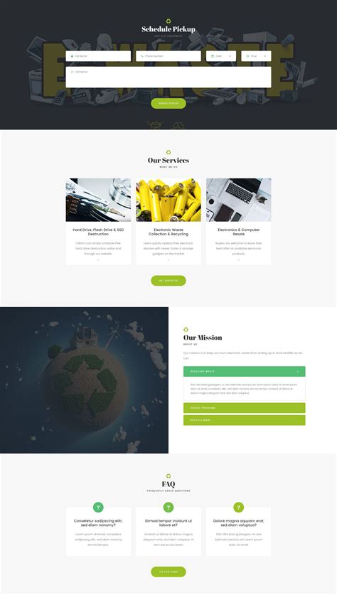 GoGreen - Waste Management and Recycling HTML Template | Modern Web Templates