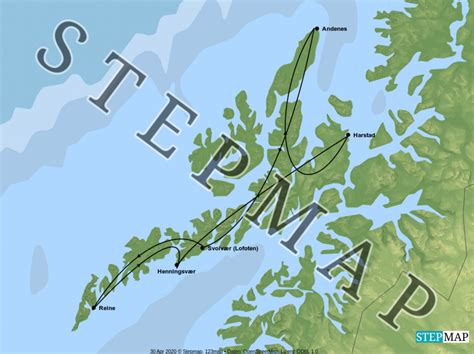 It is located just north of the lofoten district and archipelago and we. StepMap - The Lofoten & Vesterålen Islands - Landkarte für ...