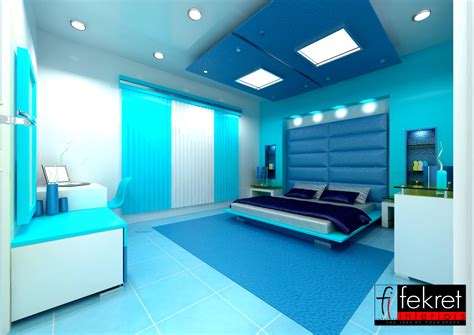 Cool Blue Bedroom Gharexpert