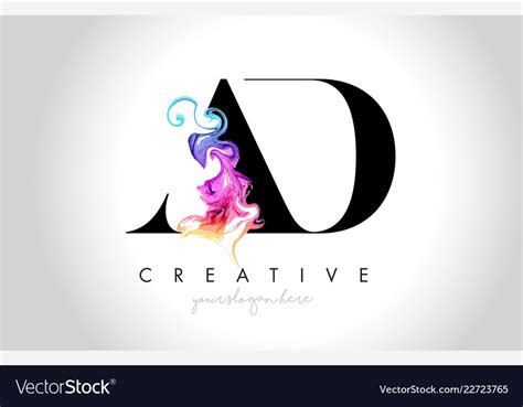 Ad Vibrant Creative Leter Logo Design Royalty Free Vector