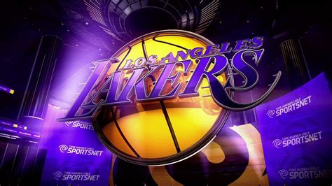 Lakers Logo In Lightning Stage Background Basketball Hd Sports