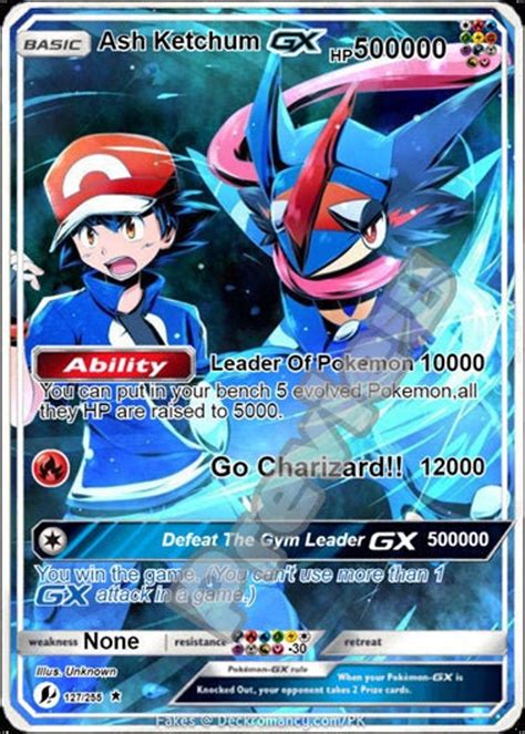 Ash Ketchum Gx Pokemon Card Etsy Canada