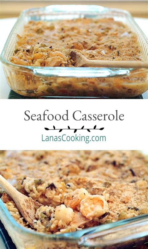 Arrange the scallops & shrimp in a casserole dish & top with the cracker/crab. Baked Seafood Casserole from Never Enough Thyme