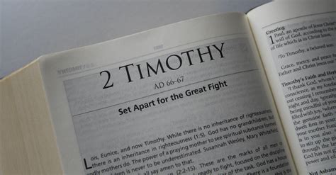 2 Timothy - Complete Bible Book Chapters and Summary - New